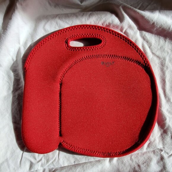 Built NY Byo Lunch Bags Neoprene Insulated Reusable Orange & Red Portable Tote - Picture 3 of 10